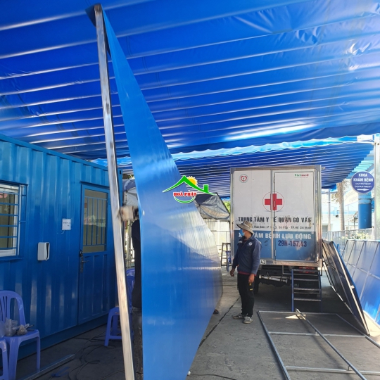 Mái xếp di động cho bệnh viện Nhân dân Gia Định